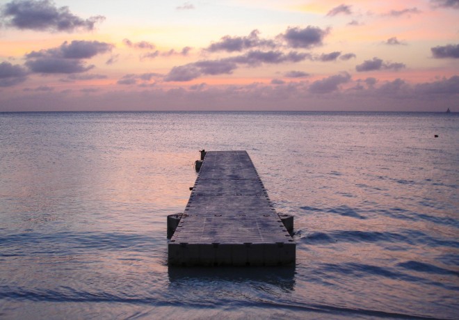 aruba beach sunset pier