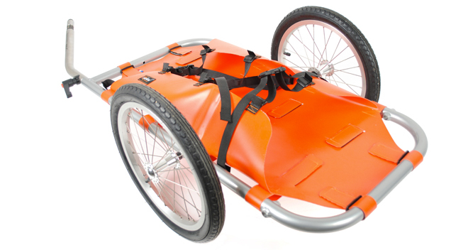 radical designs orange bike trailer