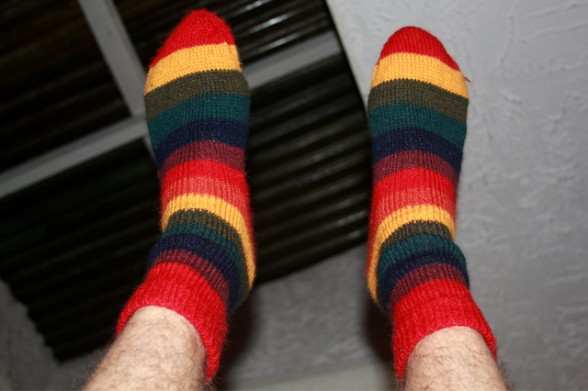 rainbox socks from peru