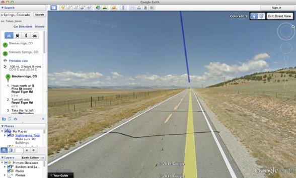 Using Google Earth to plan a bicycle tour