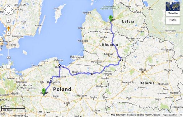 bicycle touring routes in poland and lithuania