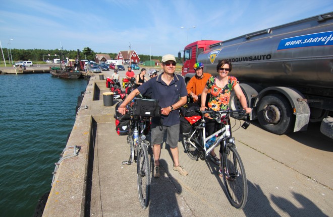 Estonia bicycle touring couple