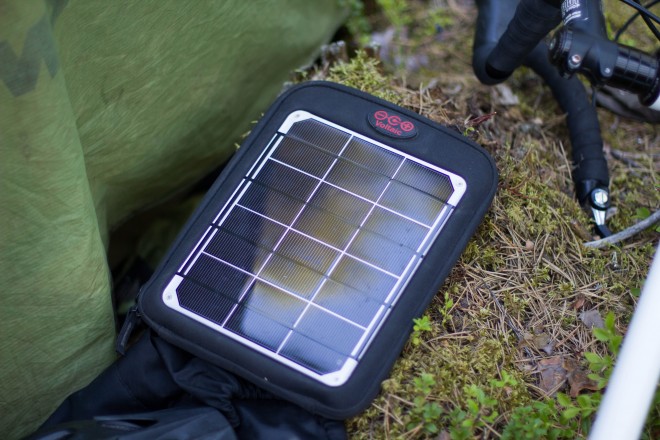 Camping solar panel for tablets