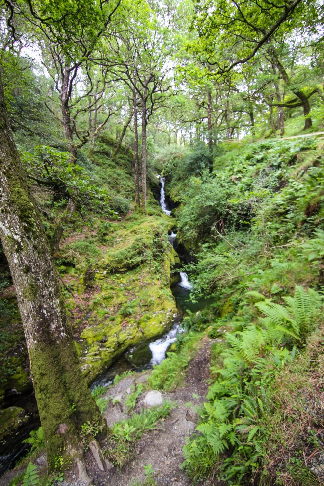 small Glendalough Ireland waterfall