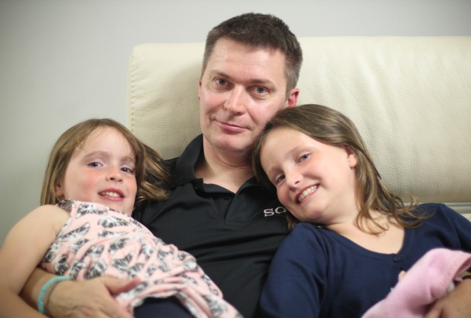 Jeff and his daughters