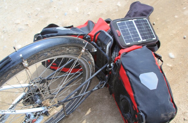 broken-bicycle-rack-and-solar-panel