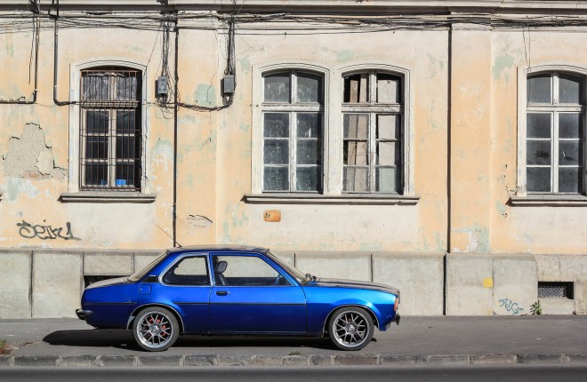 old-fashioned-electric-blue-car-romania