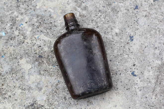 old glass bottle from taiwan