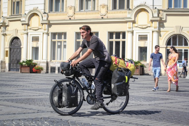 casey link bicycle touring in sibiu romania