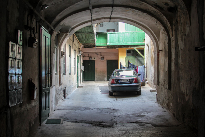 romania parking garage