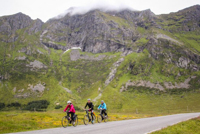 lofoten islands family cycling vacation in norway