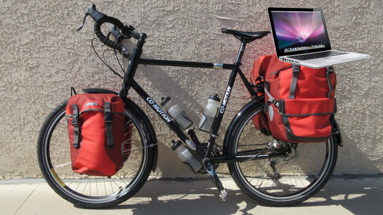 How to carry a laptop computer on your bicycle