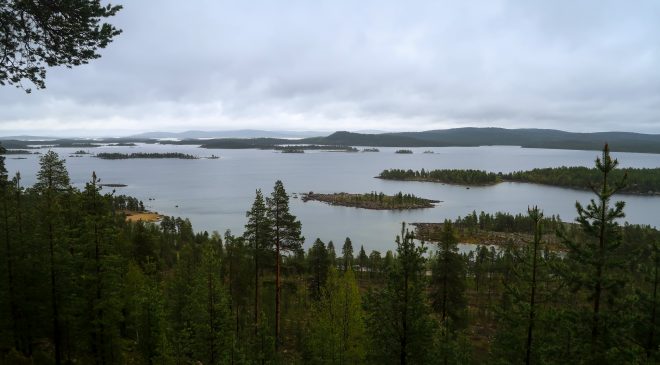 Lake Islands near Ivalo Finland
