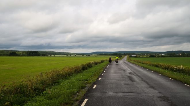 Typical Swedish landscape for cycling