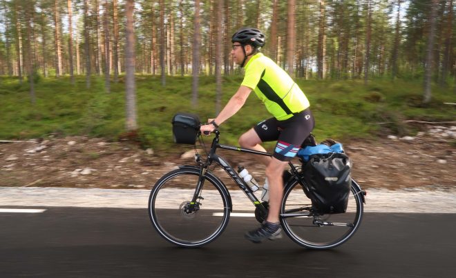 Doug Ireland lightweight touring bicycle in Sweden