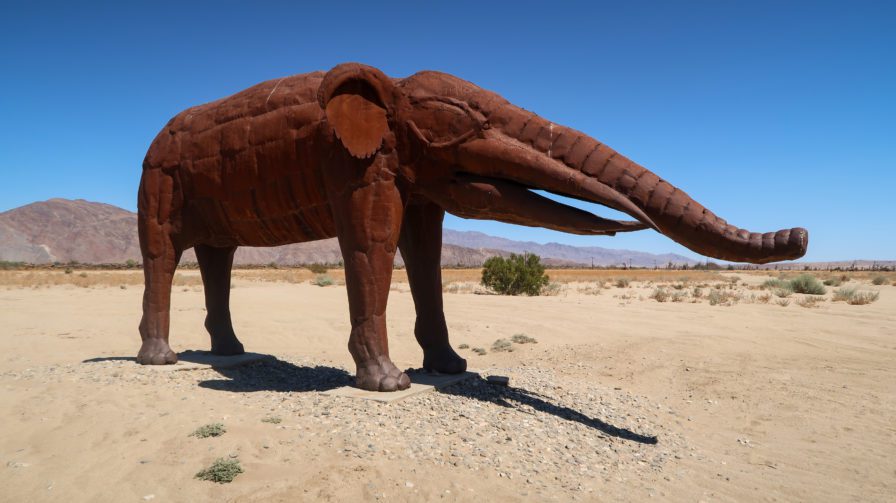Anza Borrego desert elephant sculpture