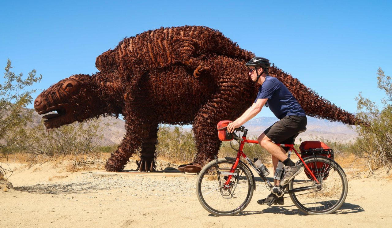 Bicycle Touring in the Anza-Borrego Desert Sculpture Map and GPS route