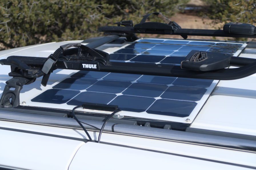 solar panel on the roof of my minivan