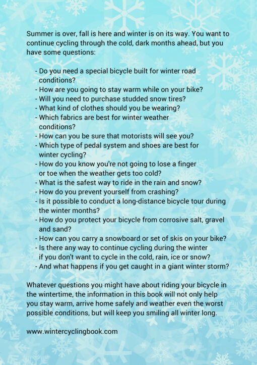 Winter Cycling Book - Back Cover