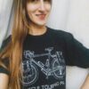 olga wearing the Bicycle Touring Pro t-shirt