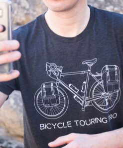 Fully-Loaded Touring Bicycle Selfie T-shirt