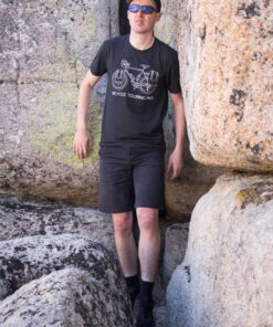 Darren Alff modeling the Bicycle Touring Pro Fully-Loaded T-shirt