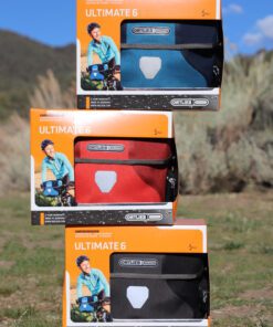 3 colors of new Ortlieb Ultimate 6 Plus handlebar bags - red, black and blue