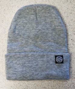 light gray bicycle touring beanie hat